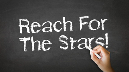 Fototapeta premium Reach for the stars Chalk Illustration