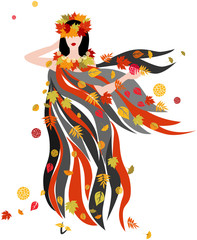 The woman of Autumn season