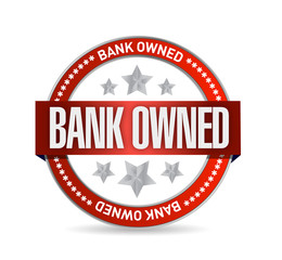 bank owned seal stamp illustration design
