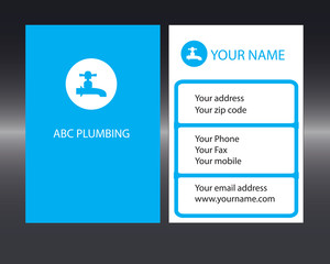 Fototapeta premium ABC plumbing front and back