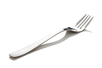 Fork over white