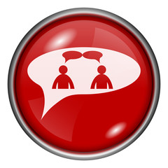 Red round glossy icon