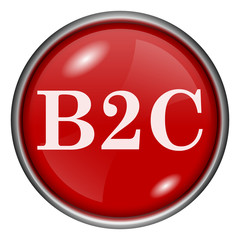 Red round glossy icon