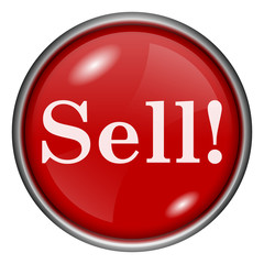 Red round glossy icon