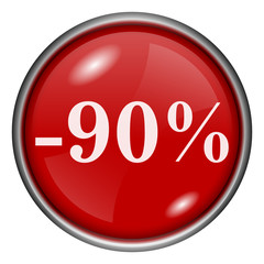 Red round glossy icon