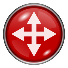 Fototapeta premium Red round glossy icon