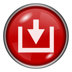Red round glossy icon