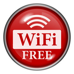 Red round glossy icon