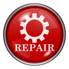 Red round glossy icon