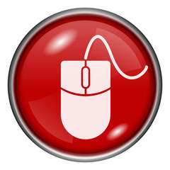 Red round glossy icon