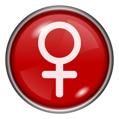 Red round glossy icon