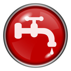 Red round glossy icon