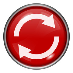 Red round glossy icon