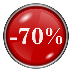 Red round glossy icon