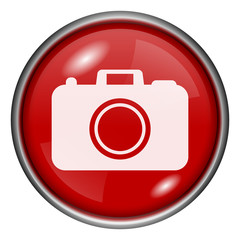 Red round glossy icon