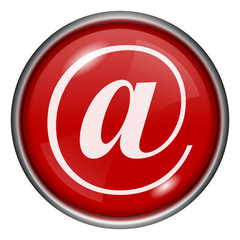 Red round glossy icon