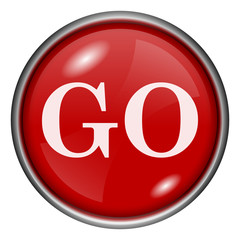 Red round glossy icon