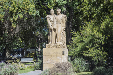 Fototapeta premium Chile Square in Mendoza, Argentina.