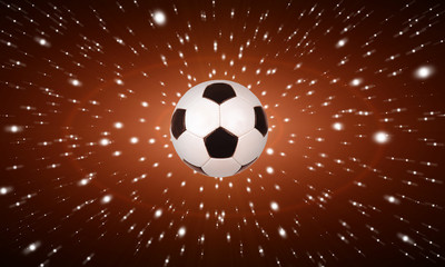 Naklejka premium soccer ball with the stars