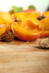 Apricot with honey