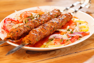 kebab on skewers