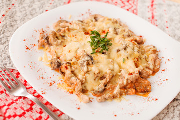 meat with vegetables