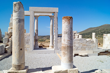Temple of Demeter, Naxos island, Greece - obrazy, fototapety, plakaty