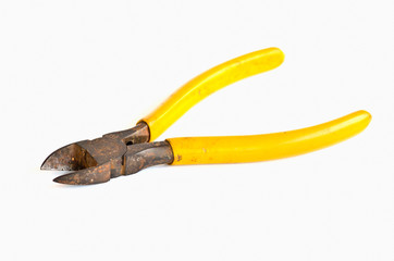 Obraz premium old Pliers on white background