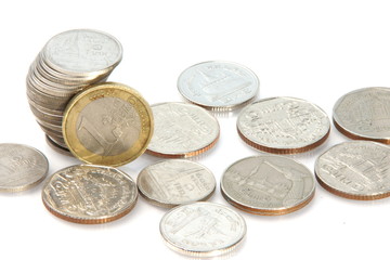 One Euro and Thai Baht