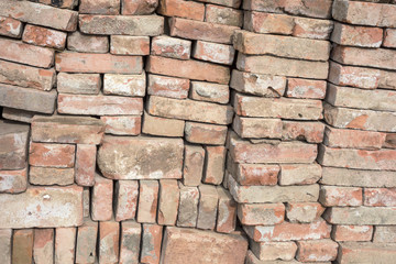 red bricks wall background
