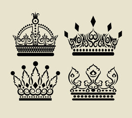 Crown Curl Decorations Set