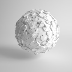 Fototapeta premium Abstract White 3d Sphere / Globe 