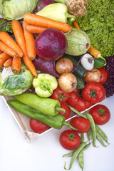 freshly picked organic vegetables