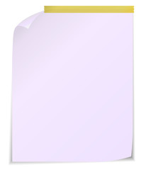 White post it notes isolated on white background.