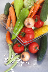 freshly picked organic vegetables