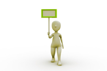 Man with empty board