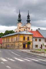 Fototapeta na wymiar Kościół w mieście Podolínec w północnej Słowacji