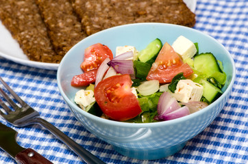 Fresh vegetable salad.