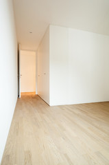 interior new house, empty room with door