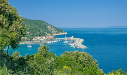 Hafen im Urlaubsort Marciana Marina auf der Insel Elba