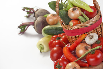 freshly picked organic vegetables