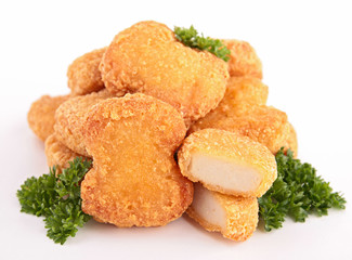 isolated chicken nugget