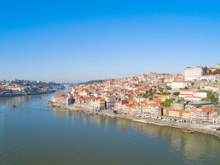 Fototapeta na wymiar old town of Porto from above, Portugal
