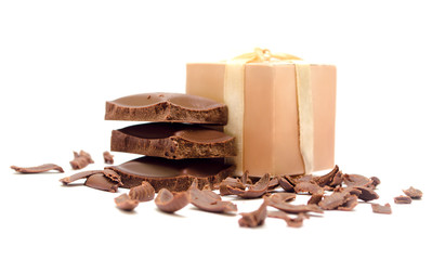 segments of dark chocolate