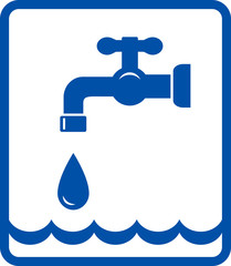 icon with tap and water wave