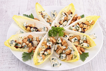 chicory salad with apple and walnut