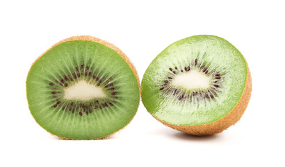 Two slices kiwi fruits. Close-up.
