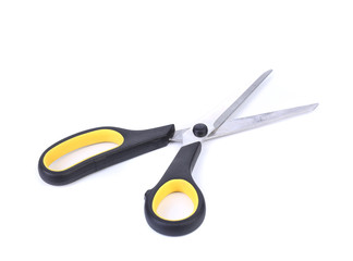 Pair of scissors isolated on a white background