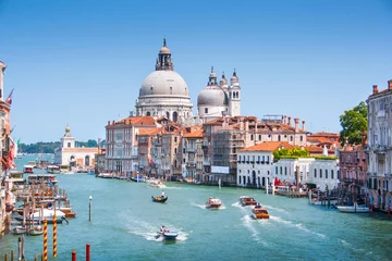 Poster Canal Grande en de basiliek Santa Maria della Salute, Venetië, Italië © JFL Photography