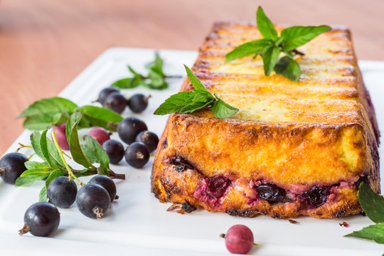 Cottage Cheese Pie With Berries